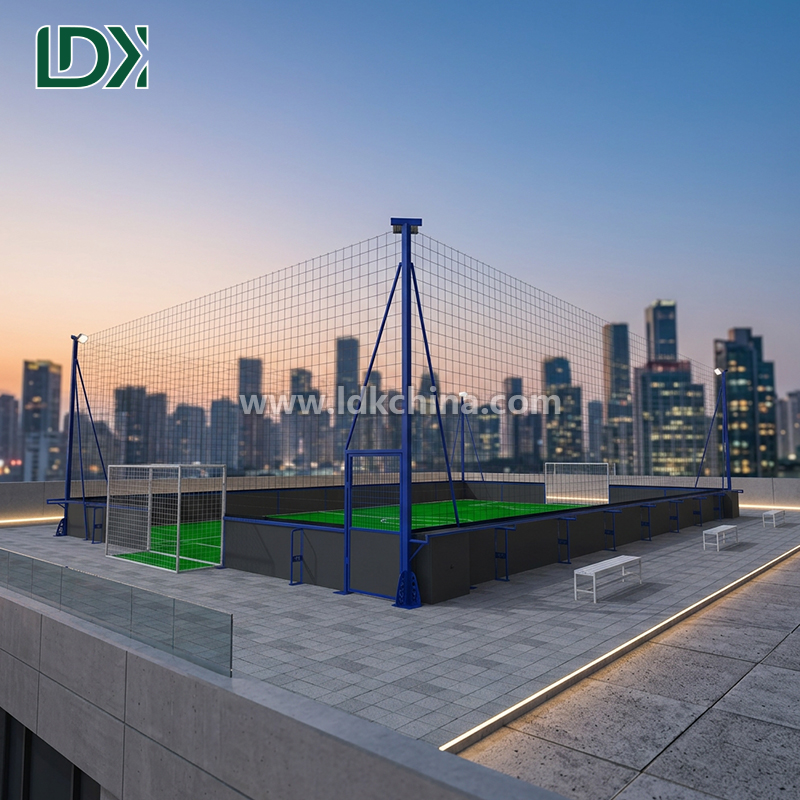 Professional Galvanized Steel Soccer Cage for Outdoor Street Football Club Training with High Density Safety Netting