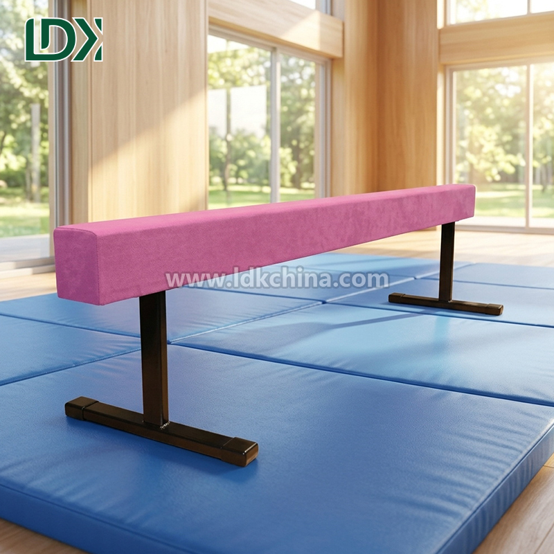 Professional Height Adjustable Balance Beam for Gymnastics Training Home Gym Equipment with Non-Slip Suede Surface
