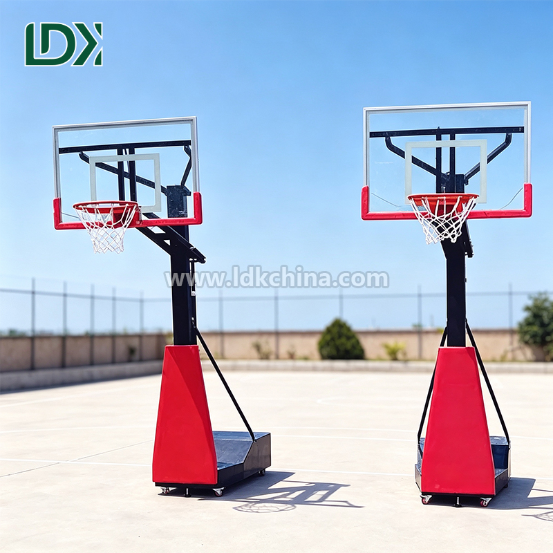 Height Adjustable Outdoor Basketball Hoop and Portable Basketball Goal for Heavy Duty Street Basketball Stand Training