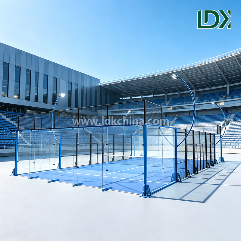Customizable Padel Tennis Court with Panoramic View Design and Anti UV Artificial Turf for Commercial Sports Facilities