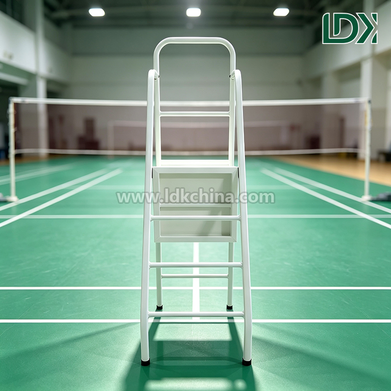 Portable Volleyball Umpire Chair with Wheels Foldable Referee Stand for School Training and Sports Club Facility