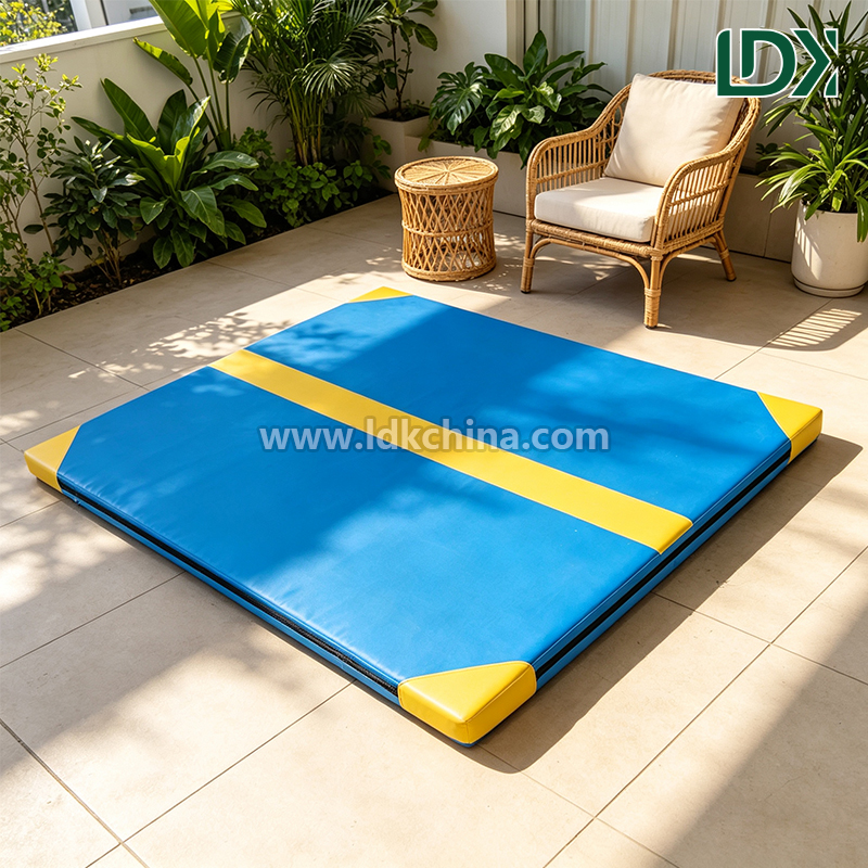 Washable Small Gym Mat Soft Cushioning Floor Exercise Pad Space Saving Workout Mat for Apartment Home Gym