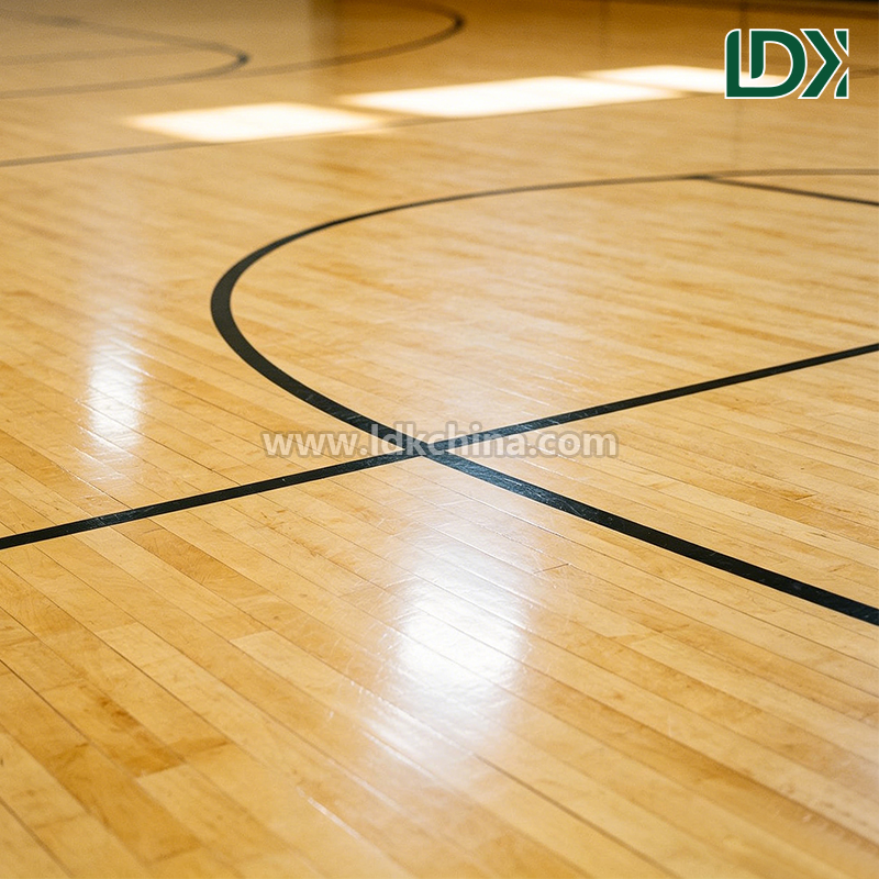 Professional Maple Hardwood Basketball Court Flooring with Shock Absorption System Suited to School Gymnasium Arena
