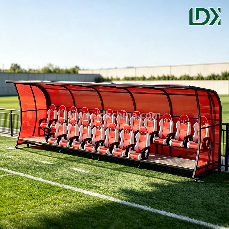 Luxury Portable Soccer Shelter With Aluminium Alloy Frame and Cushion Seat Plus Academy Sideline Replacement Use