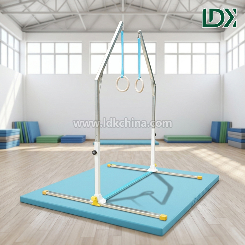 Freestanding Gymnastic Rings Stand Portable Steel Ring Rack Training Equipment For Gym Calisthenics Strength Workout