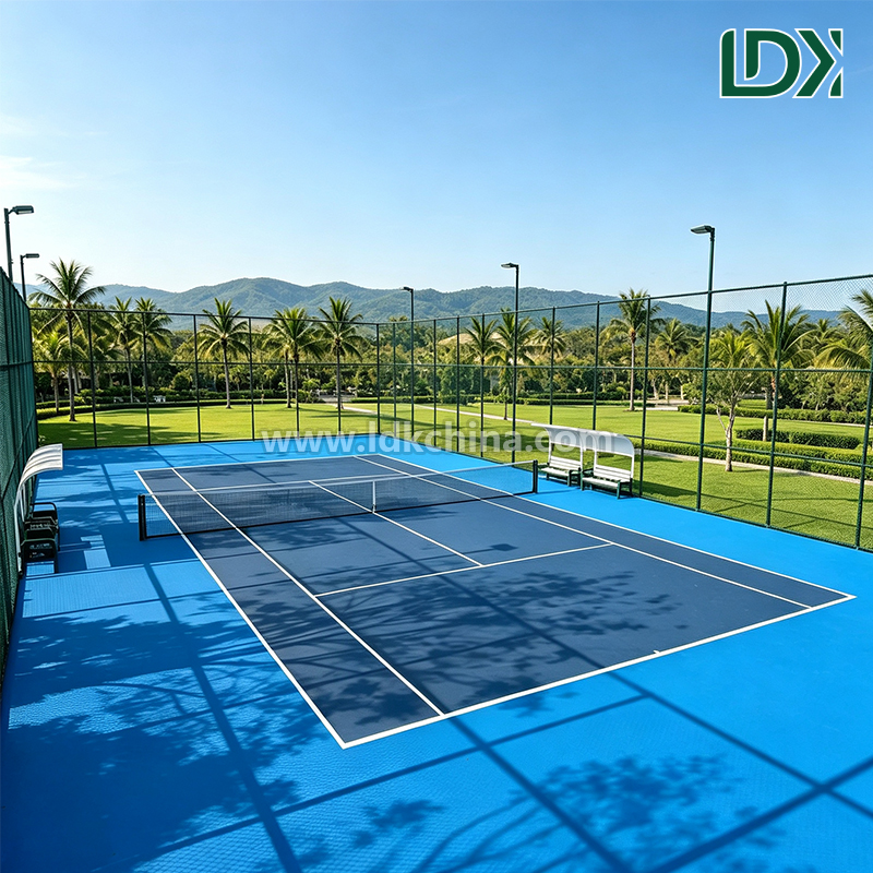 Professional Pickleball Court Floor for Tournaments Portable Modular Sports Surface Regulation Line Markings Non Slip