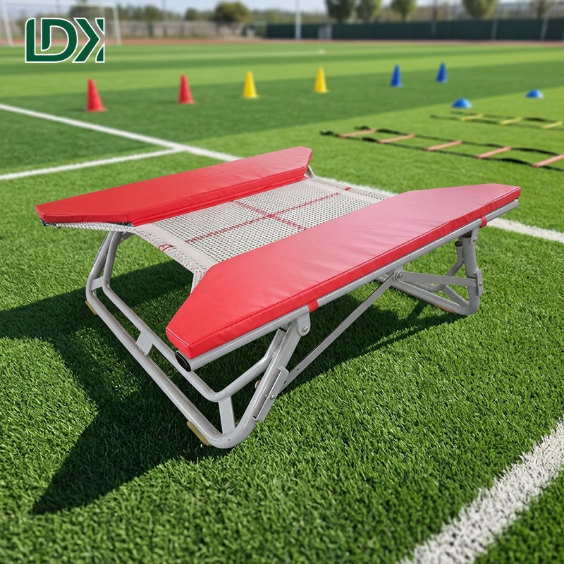 LDK Sports Equipment Manufacturers Custom Size Indoor Gymnastics Training Professional Competition Trampoline for Kids Oxford