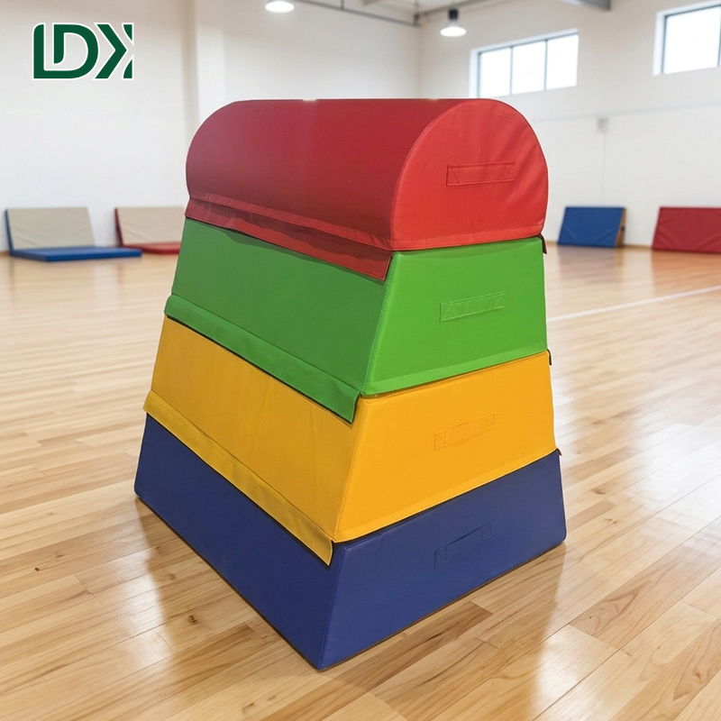 Wholesale Custom Soft Four Section Arc Top Vault Box High Density Foam Gymnastics Training Box for Schools