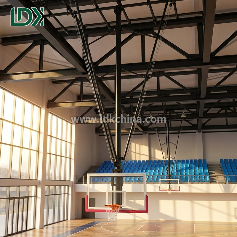 Heavy Duty Sturdy Reinforced Steel Ceiling Mounted Basketball Hoop for Gym & Commercial