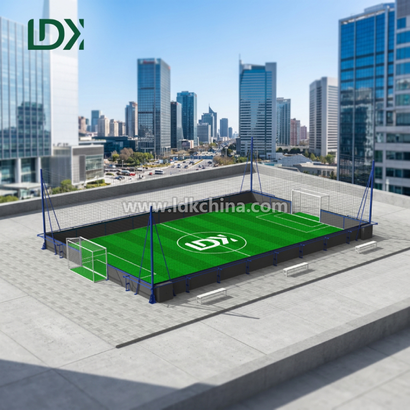 Professional Galvanized Steel Soccer Cage for Outdoor Street Football Club Training with High Density Safety Netting