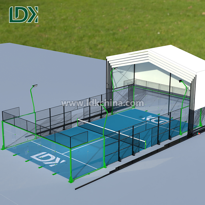 Professional Padel Court with Electric Opening Roof and Professional Turf for Indoor Outdoor Multi-Purpose Use Featured Image