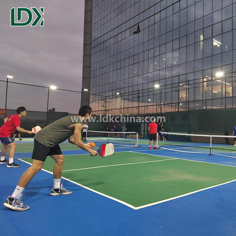 High Impact Resilient Pickleball Court Flooring Tiles with Quick Drainage Design for Professional Tournament Use