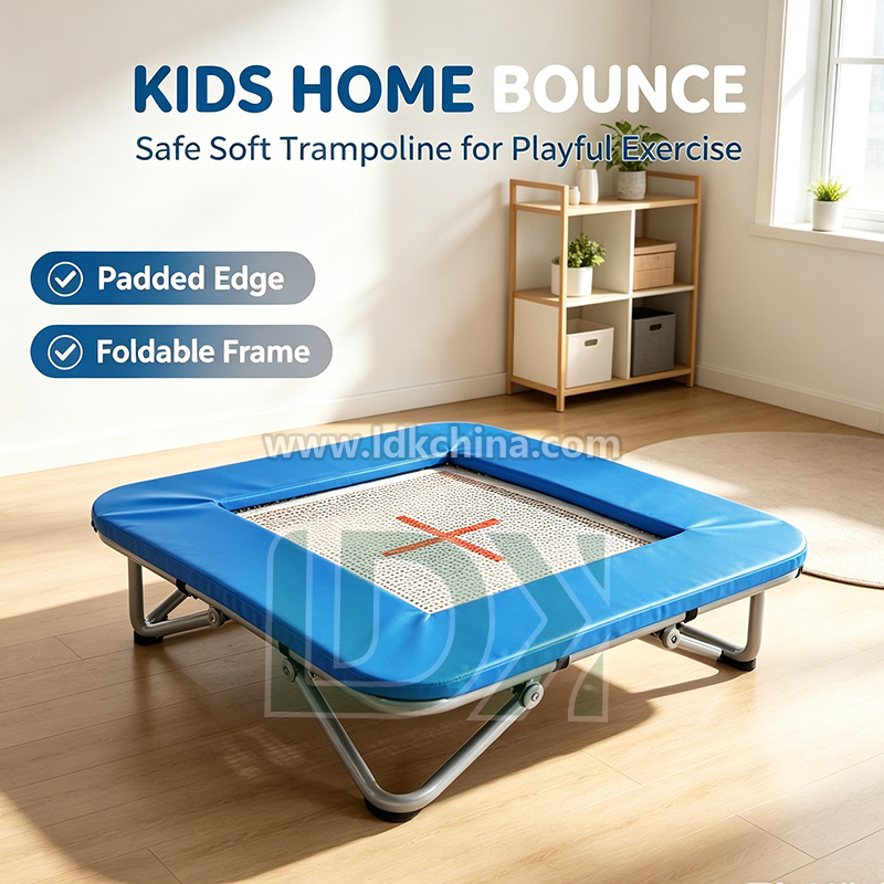 Customized Colorful Child Trampoline for Kids with Reinforced Springs and High Elastic Mat for Fitness Club Wholesale
