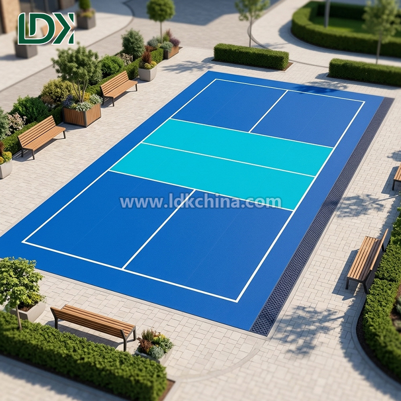 Weatherproof Pickleball Court Surface Anti-Slip Sports Flooring for Professional Clubs and Outdoor Stadiums
