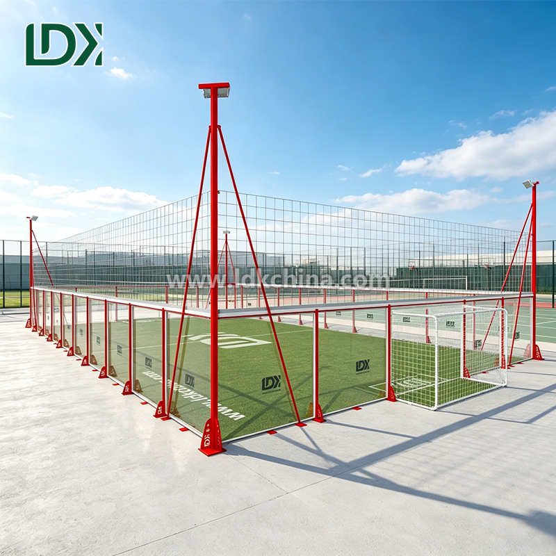 High Strength Cage Football Field Construction with Customizable Size and Professional Turf Flooring System