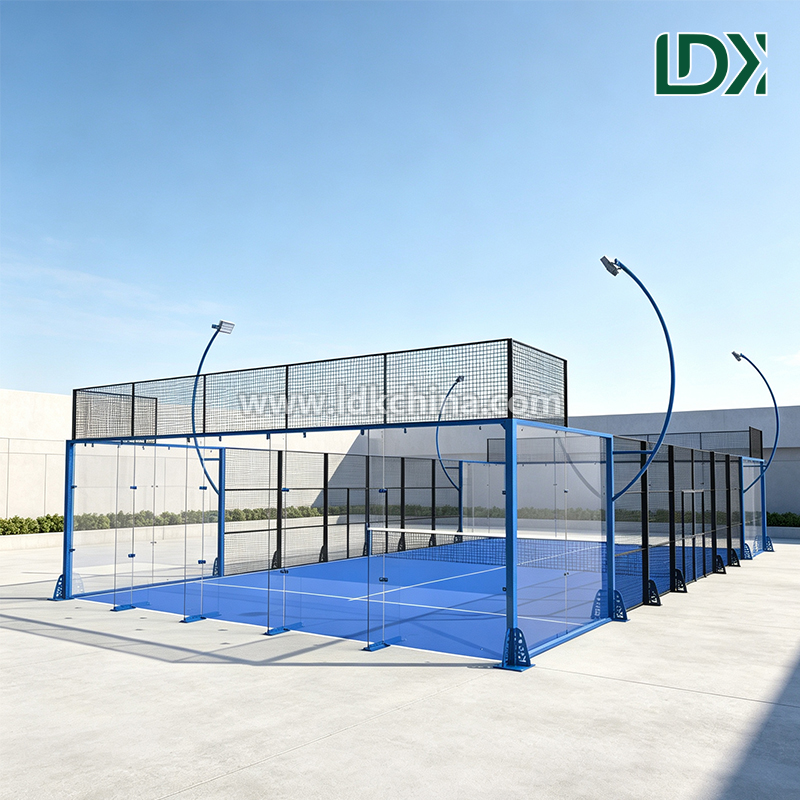 Customizable Padel Tennis Court with Panoramic View Design and Anti UV Artificial Turf for Commercial Sports Facilities