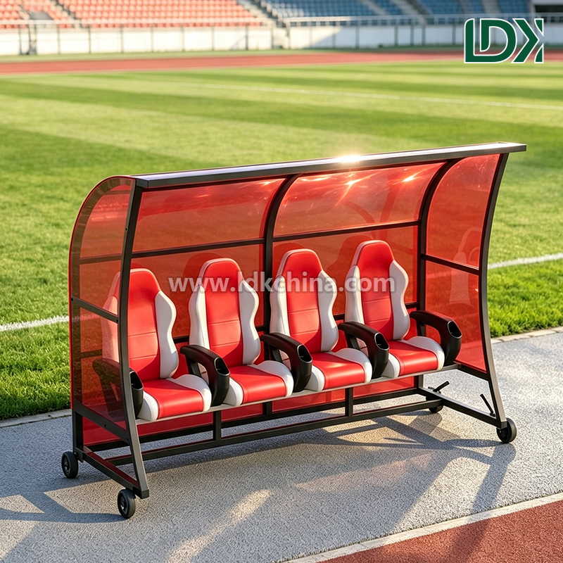Luxury Portable Soccer Shelter With Aluminium Alloy Frame and Cushion Seat Plus Academy Sideline Replacement Use