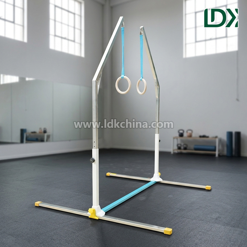 Freestanding Gymnastic Rings Stand Portable Steel Ring Rack Training Equipment For Gym Calisthenics Strength Workout