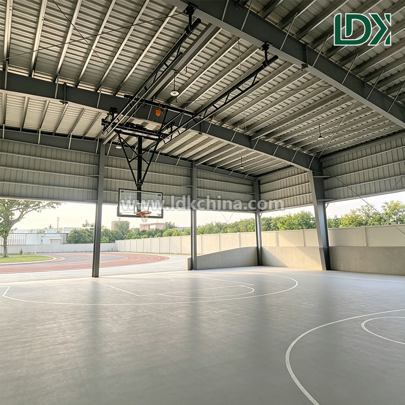 Ceiling Mounted Basketball Hoop for Gymnasium Tempered Glass Backboard Adjustable Height Indoor Basketball Goal