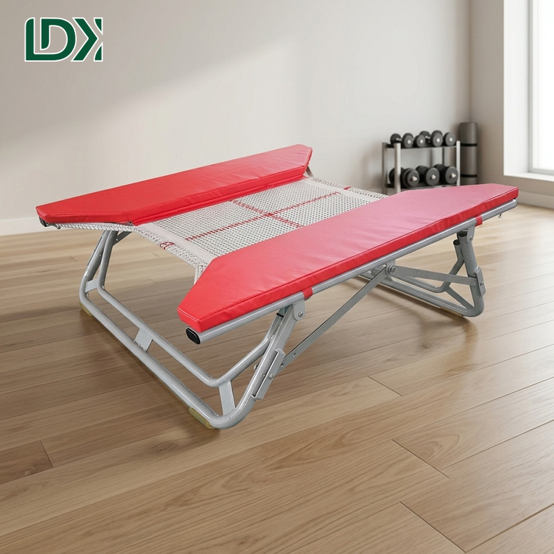 LDK Sports Equipment Manufacturers Custom Size Indoor Gymnastics Training Professional Competition Trampoline for Kids Oxford