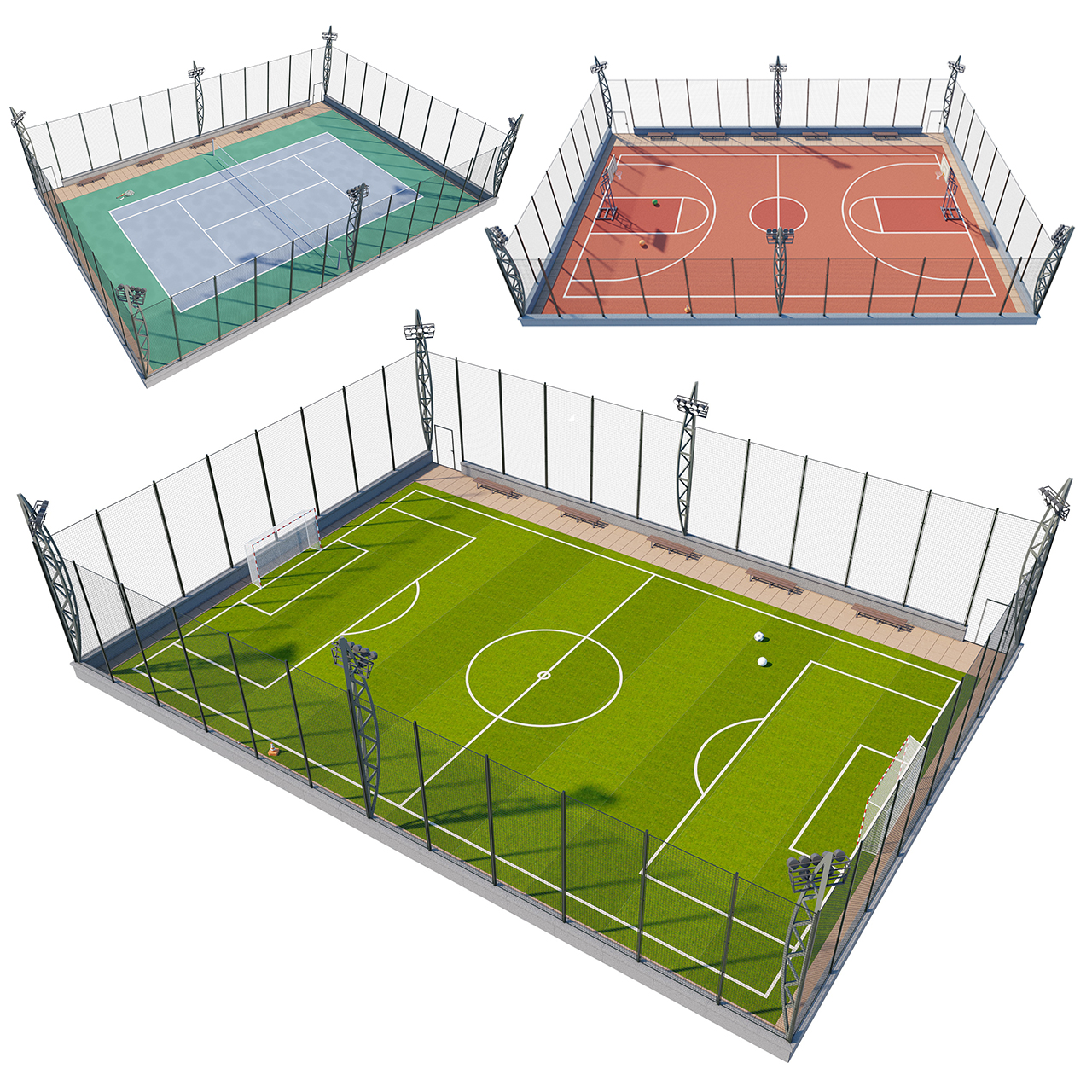 Professional Design Small Walking Treadmill -
 Hot Sale Sports Cage Soccer Training Field Football Pitch/High Quality Sports Field Fence – LDK