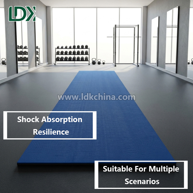 Professional Gymnastics Roll Mat for Cheerleading Tumbling XPE Foam High Density Shock Absorbent Foldable Floor Padding