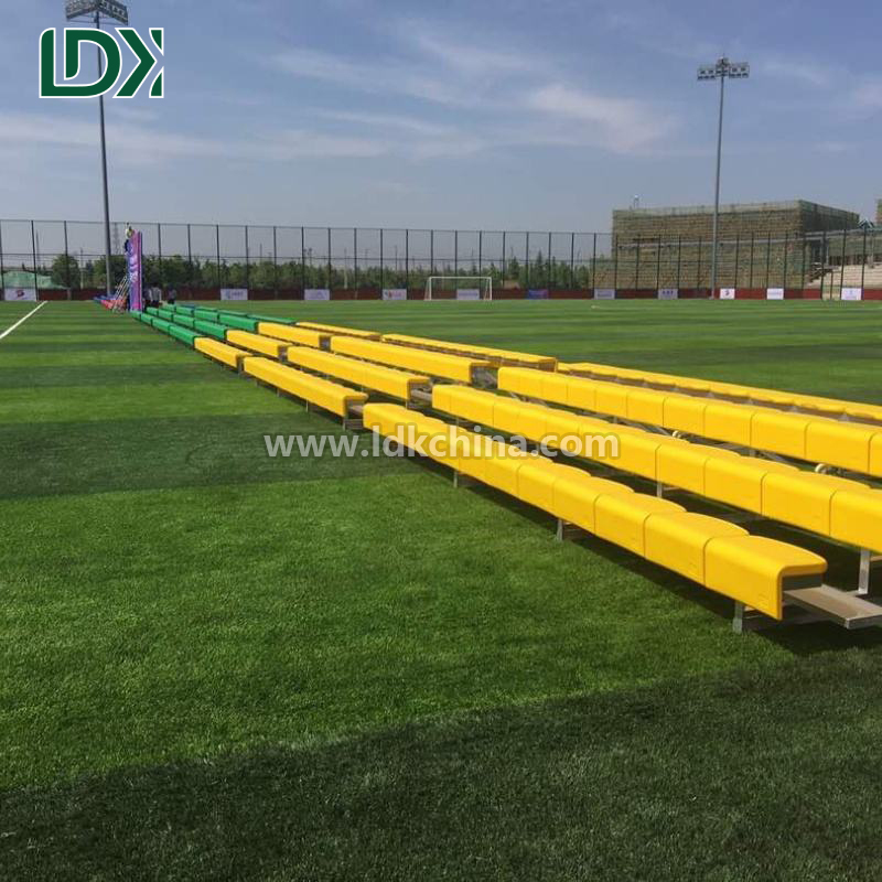 High Capacity Weatherproof Aluminum Bleachers for School Football Field Custom Outdoor Grandstand Seating System