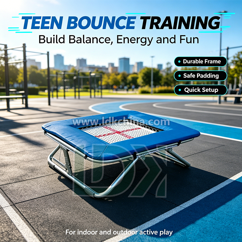 Customized Colorful Child Trampoline for Kids with Reinforced Springs and High Elastic Mat for Fitness Club Wholesale