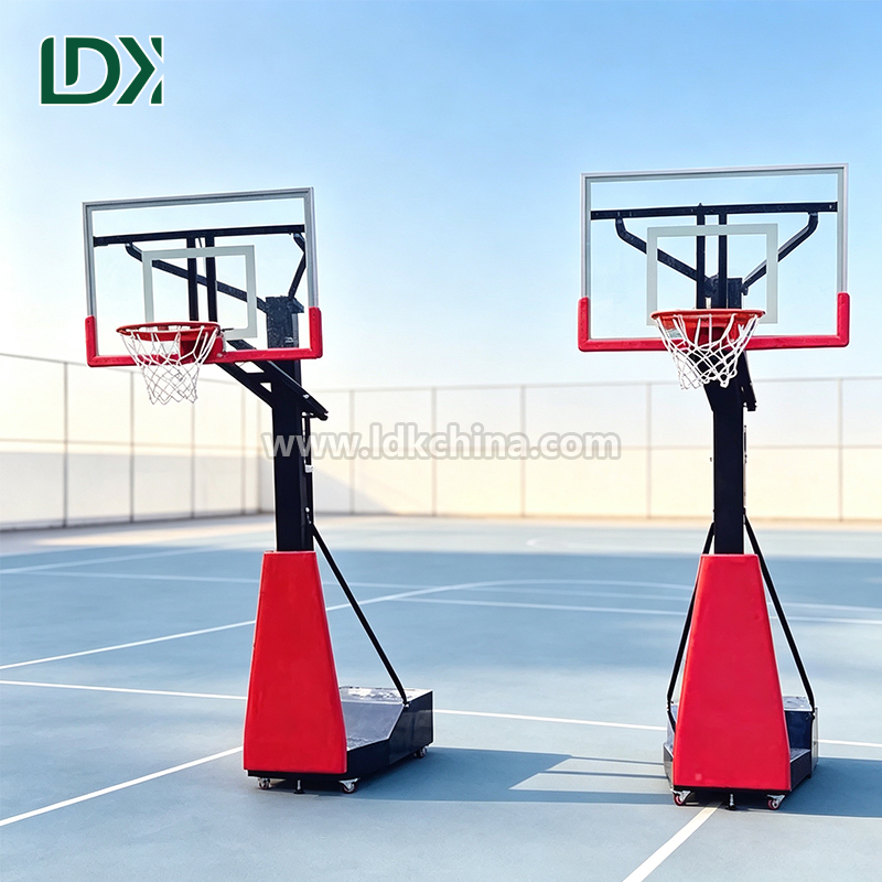 Height Adjustable Outdoor Basketball Hoop and Portable Basketball Goal for Heavy Duty Street Basketball Stand Training