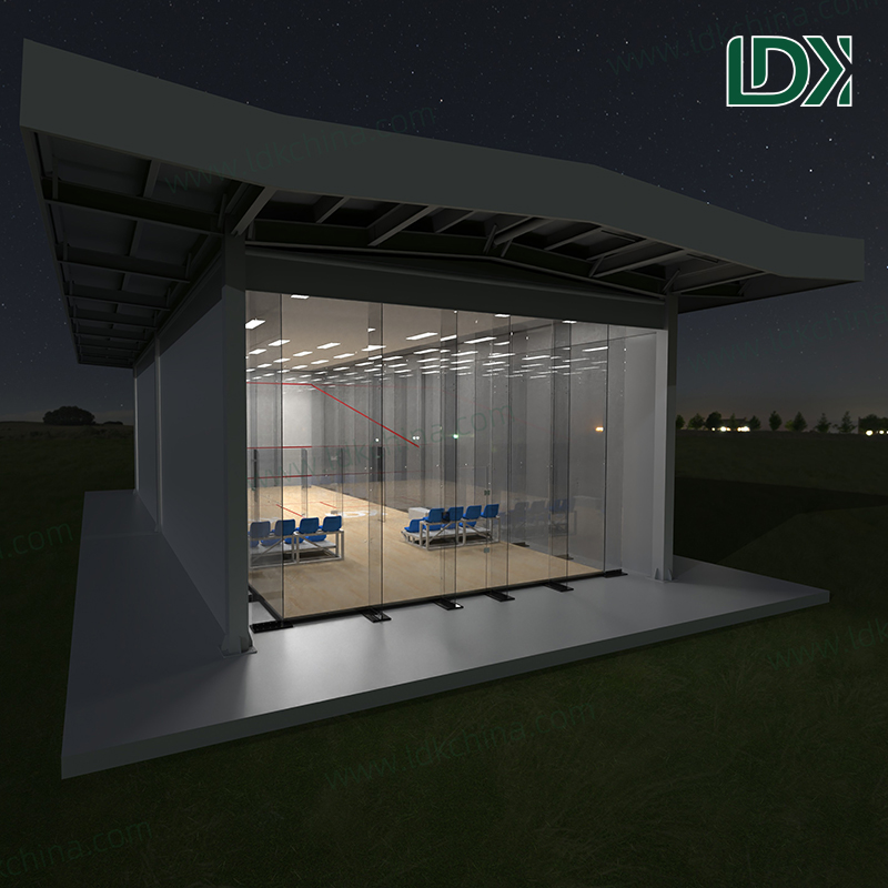 High Quality Squash Court With Cover and Anti-UV Roof System for All-Weather External Training Facility Projects