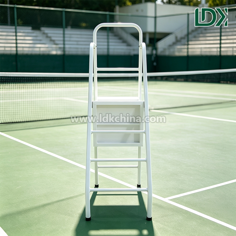 Portable Volleyball Umpire Chair with Wheels Foldable Referee Stand for School Training and Sports Club Facility