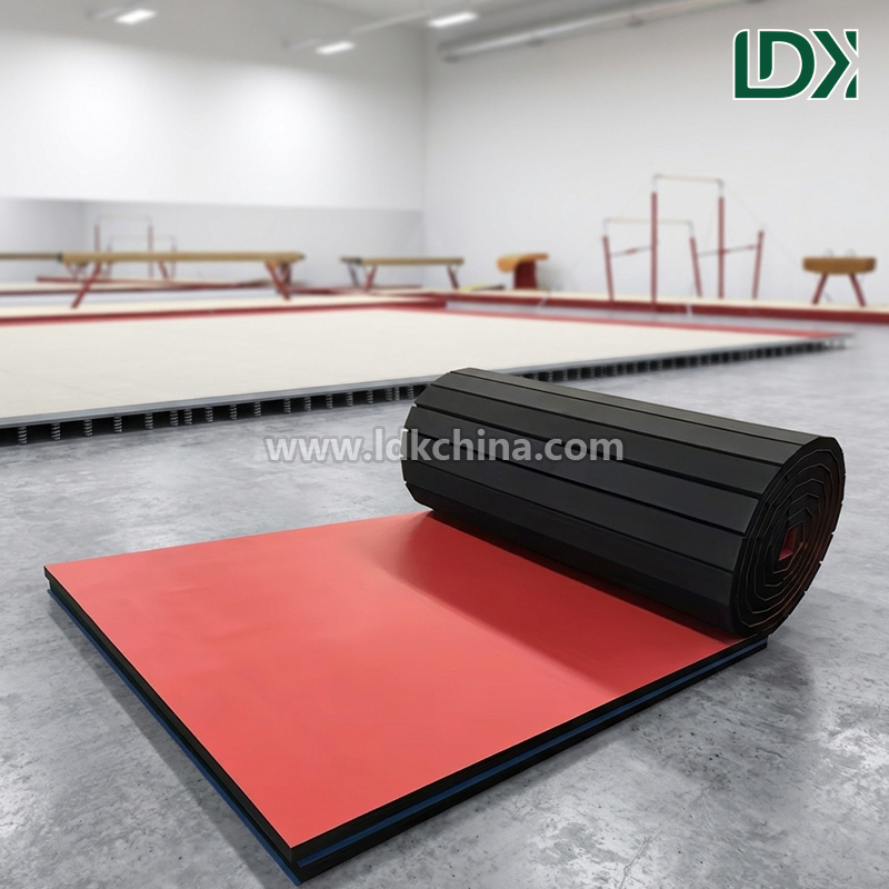 Gymnastics Roll Mat Roll Up Foldable Exercise Tumbling Mat Non Slip Shockproof Mat for Kids Home Fitness Yoga Use