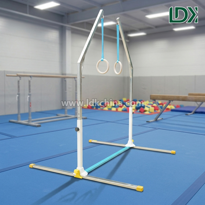 Freestanding Gymnastic Rings Stand Portable Steel Ring Rack Training Equipment For Gym Calisthenics Strength Workout