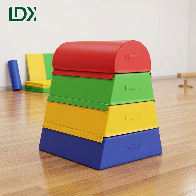 Wholesale Custom Soft Four Section Arc Top Vault Box High Density Foam Gymnastics Training Box for Schools