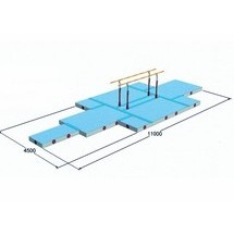Parallel bar landing mat system