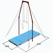 Flying ring landing mat system