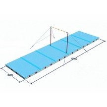 Horizontal bar landing mat system