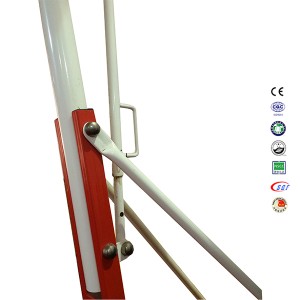 Red Movable Height SMC Board Basketball Stand with Backboard