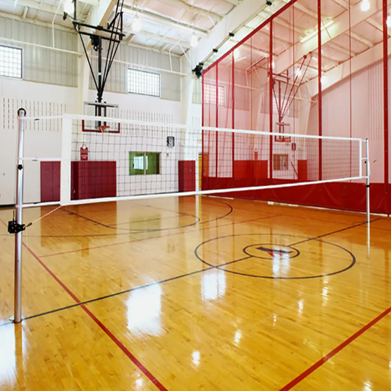 Sports Flooring Basketball Court Glossy Hard Maple Wooden Floor FIBA Fixed Floating