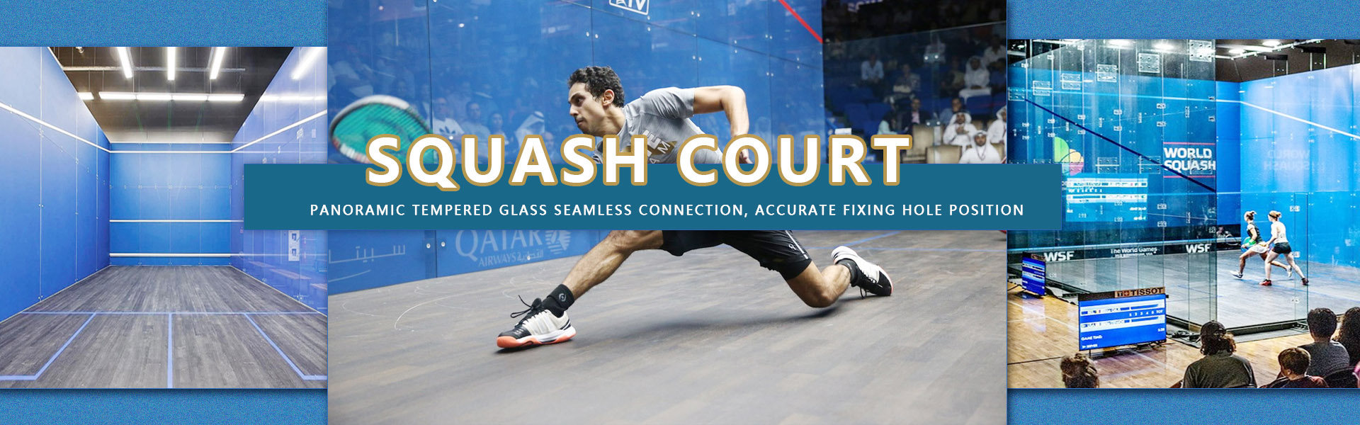 Full Glass/Wood Walls Squash Court Construction Portable Squash Court Flooring For Squash Center