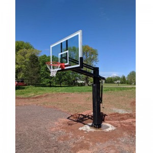 Système réglable extérieur en gros dans les poteaux de but de basket-ball au sol