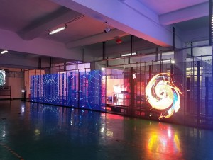 Transparent LED Flexible Modules Panel/Transparent Full Color Outdoor LED Display Screen