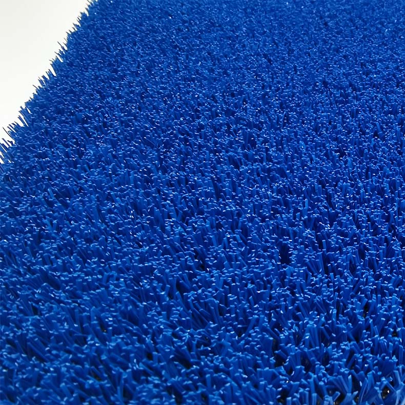 Blue color paddle tennis sports field synthetic artificial grass lawn kindergarten playground turf plastic grass mat