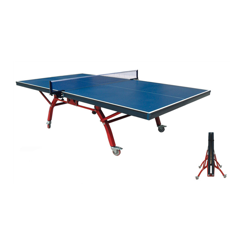 Wholesale official double folding indoor table tennis table training steel metal frame tube waterproof pingpong table