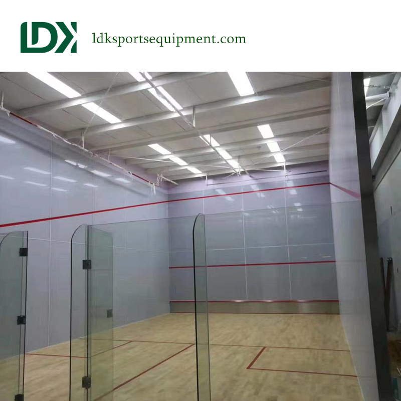 Full Glass/Wood Walls Squash Court Construction Portable Squash Court Flooring For Squash Center