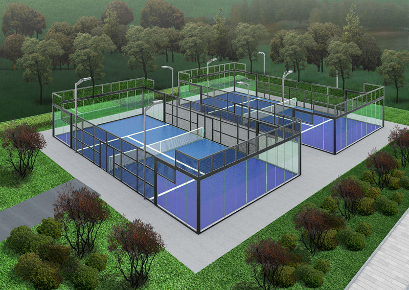 Professional Sport Field Tennis Court Equipment with Steel Fence Cage