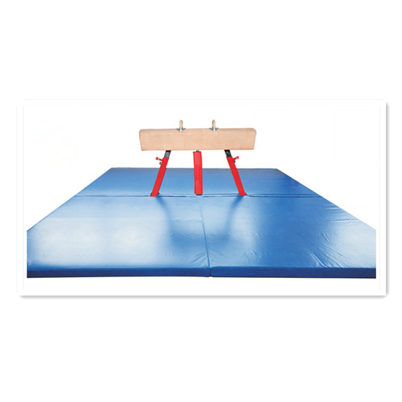 Competition pommel horse high grade steel stand PU gymnastic trainer vaulting pommels horse with handle