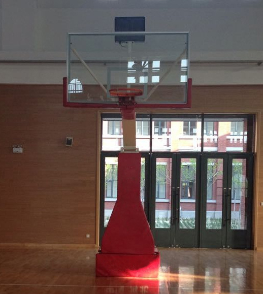 Indoor Manual Hydraulic Portable Basketball Hoop Stand With Fiberglass Board