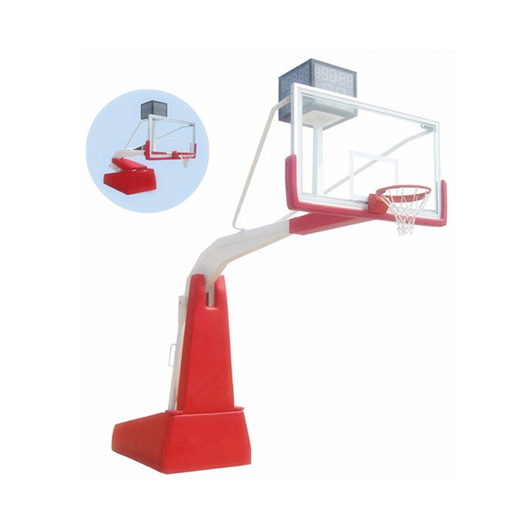 Indoor Tempered Glass Portable Basketball Set Stand With Wheels