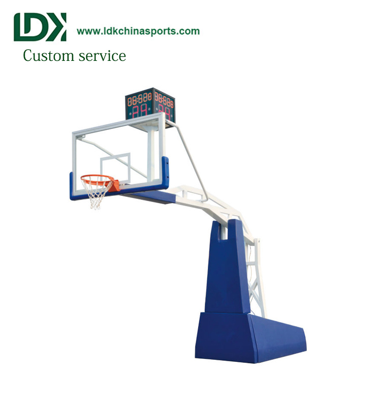 customizable Electric hydraulic indoor Portable basketball stand basketball hoop for promotion